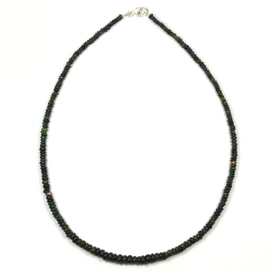 Schwarze Opal Kette ca. 45 cm