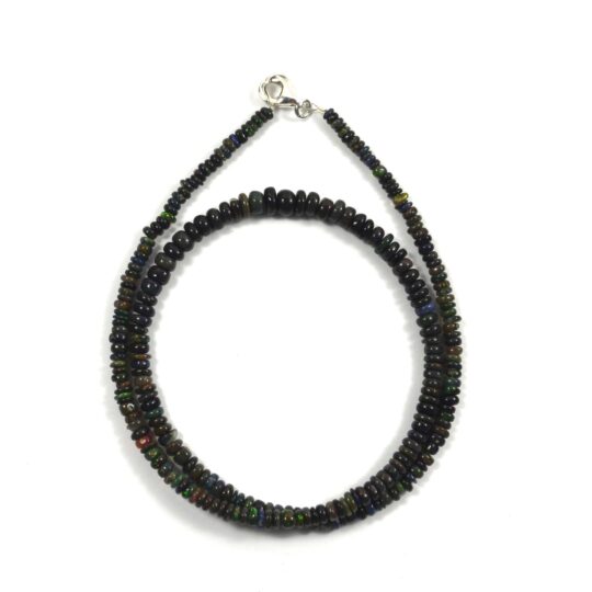 Schwarze Opal Kette ca. 45 cm