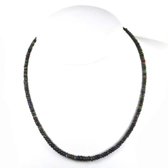 Schwarze Opal Kette ca. 45 cm