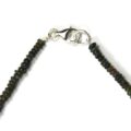 Schwarze Opal Kette silberner Karabinerverschluss