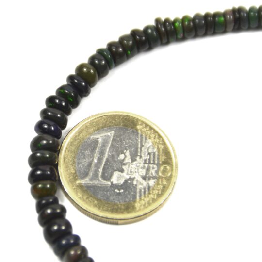 Schwarze Opal Kette ca. 45 cm