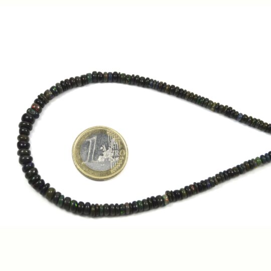 Schwarze Opal Kette ca. 45 cm