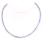 Schwarze Opal Kette ca. 45 cm